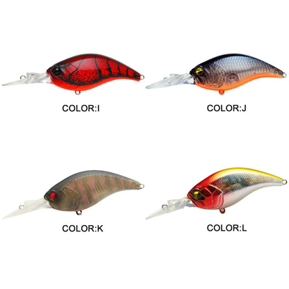 4pc 2.36in 0.34oz  60mm 9.7g Saltwater Crankbait Hard Lure, Bionic Artificial Bait for Bass & Topmouth Culter Fishing
