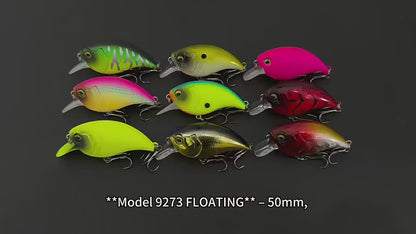 5pc 1.97in 0.37oz / 50mm 10.5g Rock Crankbait Saltwater Lure, Bionic Hard Bait for Sea Bass & Topmouth Culter