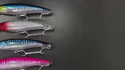 5.51in 1.45oz / 140mm 41g Floating Large Minnow Lure, Inner Laser Hard Bait for Freshwater & Saltwater Bass Fishing