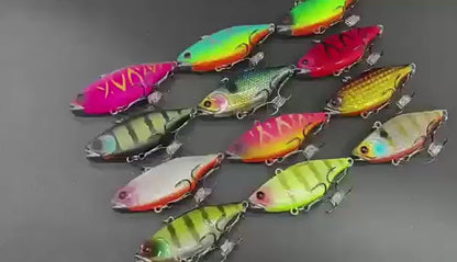 4pc 60mm/11.9g Sinking VIB Fishing Lure, Long Cast Hard Bait for Bass, Culter, Freshwater & Saltwater