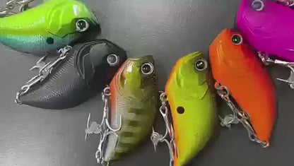 5pc 54mm/15g Sinking VIB Fishing Lure, Full Water Layer Hard Bait for Culter, Bass and Predatory Fish