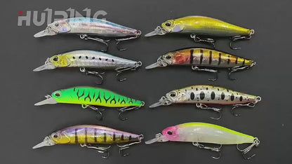 4pc 2.48in 0.18oz / 63mm 5g Suspending Minnow Hard Lure, Bionic Artificial Bait for Topmouth Culter & Bass Freshwater Saltwater Fishing