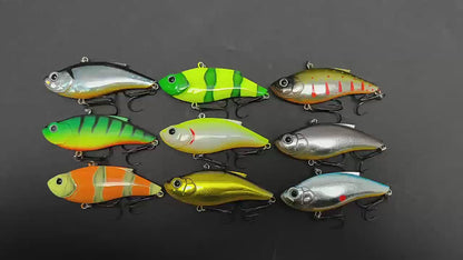 4pc 75mm /14.5g Sinking VIB Hard Fishing Lure, Vibrating Lipless Hard Bait for Culter, Largemouth Bass Freshwater Fishing
