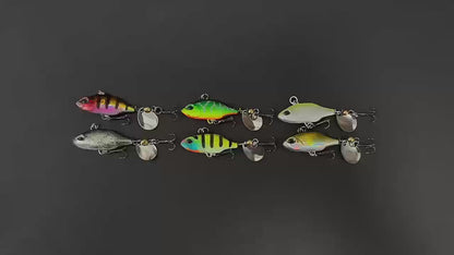 3pc 1.38in 0.31oz / 35mm 8.8g Sinking VIB Lure With Metal Blade, Artificial Hard Bait for Topmouth Culter, Bass Freshwater Fishing