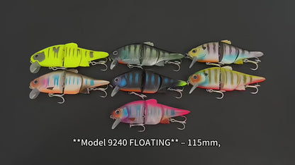3pc 115mm/30g Floating Multi-Jointed Minnow Glide Bait