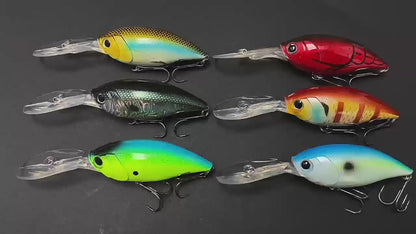 3pc 2.95in 0.80oz  75mm 22.5g Floating Crankbait Hard Lure, Freshwater & Saltwater Bionic Bait for Bass, Topmouth Culter & Mandarin Fish